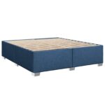 vidaXL Posteľ s boxspringom a matracom a LED Modrá 180 x 200 cm Látka – Obrázok 4