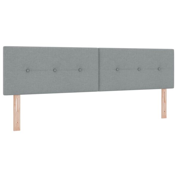 vidaXL Posteľ s boxspringom a matracom a LED Svetlosivá 180 x 200 cm – Obrázok 3
