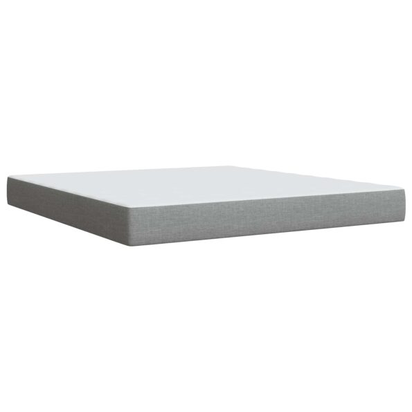 vidaXL Posteľ s boxspringom a matracom a LED Svetlosivá 180 x 200 cm – Obrázok 5