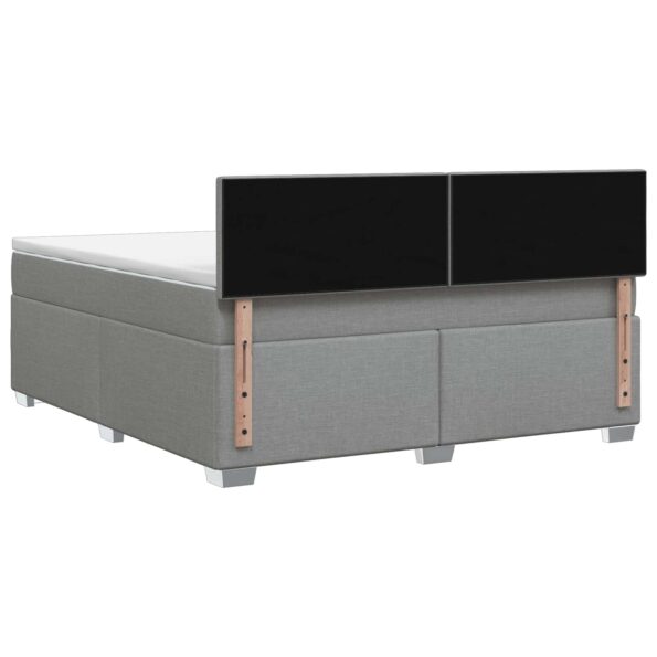 vidaXL Posteľ s boxspringom a matracom a LED Svetlosivá 180 x 200 cm – Obrázok 7