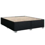 vidaXL Posteľ s boxspringom a matracom a LED Čierna 180 x 200 cm Látka – Obrázok 4