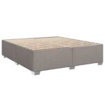 vidaXL Posteľ s boxspringom a matracom a LED Sivohnedá 180 x 200 cm – Obrázok 4