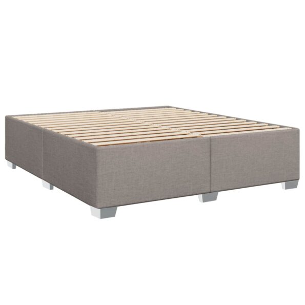 vidaXL Posteľ s boxspringom a matracom a LED Sivohnedá 180 x 200 cm – Obrázok 4