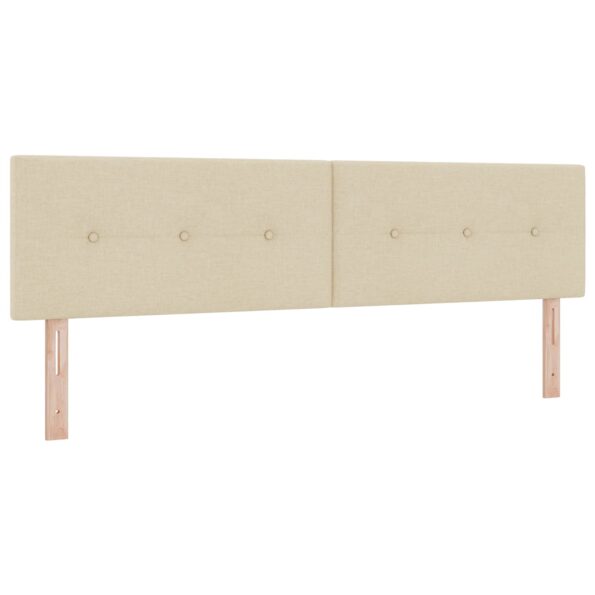 vidaXL Posteľ s boxspringom a matracom a LED Krémová 180 x 200 cm – Obrázok 3
