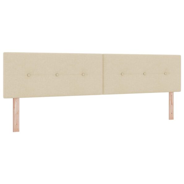 vidaXL Posteľ s boxspringom a matracom a LED Krémová 200 x 200 cm – Obrázok 3