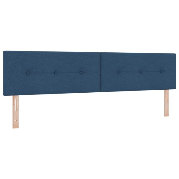 vidaXL Posteľ s boxspringom a matracom a LED Modrá 200 x 200 cm Látka – Obrázok 3