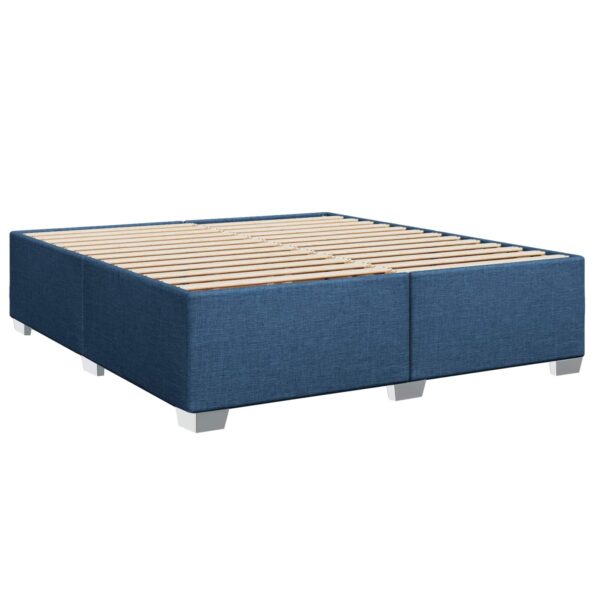 vidaXL Posteľ s boxspringom a matracom a LED Modrá 200 x 200 cm Látka – Obrázok 4
