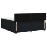 vidaXL Posteľ s boxspringom a matracom a LED Čierna 200 x 200 cm Látka – Obrázok 7