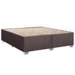vidaXL Posteľ s boxspringom a matracom a LED Tmavohnedá 200 x 200 cm – Obrázok 4