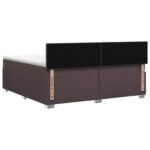 vidaXL Posteľ s boxspringom a matracom a LED Tmavohnedá 200 x 200 cm – Obrázok 7