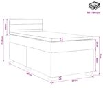 vidaXL Posteľ s boxspringom a matracom a LED Svetlosivá Jednoduchý – Obrázok 11