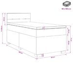 vidaXL Posteľ s boxspringom a matracom a LED Svetlosivá Jednoduchý – Obrázok 11