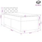 vidaXL Posteľ s boxspringom a matracom a LED Svetlosivá 80 x 200 cm – Obrázok 11