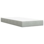 vidaXL Posteľ s boxspringom a matracom a LED Svetlosivá 80 x 200 cm – Obrázok 5