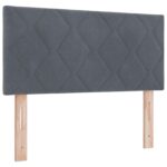 vidaXL Posteľ s boxspringom a matracom a LED Tmavosivá 90 x 190 cm – Obrázok 3