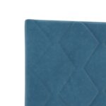 vidaXL Posteľ s boxspringom a matracom a LED Modrá 90 x 190 cm Zamat – Obrázok 8