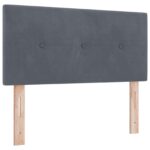 vidaXL Posteľ s boxspringom a matracom a LED Tmavosivá 90 x 200 cm – Obrázok 3