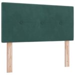 vidaXL Posteľ s boxspringom a matracom a LED Tmavozelená 90 x 200 cm – Obrázok 3