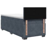 vidaXL Posteľ s boxspringom a matracom a LED Tmavosivá 100 x 200 cm – Obrázok 7