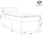 vidaXL Posteľ s boxspringom a matracom a LED Čierna 100 x 200 cm Zamat – Obrázok 11