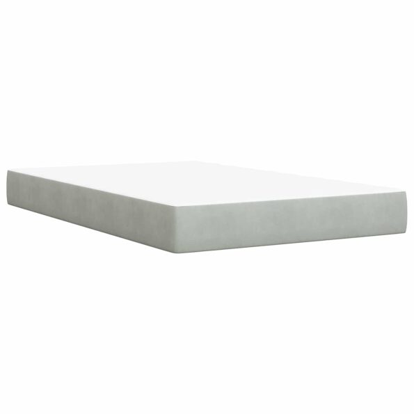 vidaXL Posteľ s boxspringom a matracom a LED Svetlosivá 120 x 190 cm – Obrázok 5