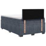 vidaXL Posteľ s boxspringom a matracom a LED Tmavosivá 120 x 190 cm – Obrázok 7