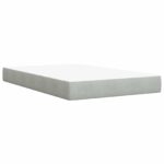 vidaXL Posteľ s boxspringom a matracom a LED Svetlosivá 120 x 200 cm – Obrázok 5
