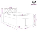 vidaXL Posteľ s boxspringom a matracom a LED Čierna 120 x 200 cm Zamat – Obrázok 11