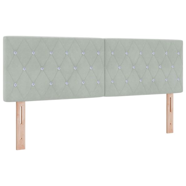 vidaXL Posteľ s boxspringom a matracom a LED Svetlosivá 140 x 190 cm – Obrázok 3