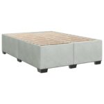 vidaXL Posteľ s boxspringom a matracom a LED Svetlosivá 140 x 190 cm – Obrázok 4