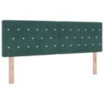 vidaXL Posteľ s boxspringom a matracom a LED Tmavozelená 140 x 190 cm – Obrázok 3
