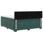 vidaXL Posteľ s boxspringom a matracom a LED Tmavozelená 140 x 190 cm – Obrázok 7