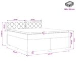 vidaXL Posteľ s boxspringom a matracom a LED Svetlosivá 140 x 190 cm – Obrázok 11