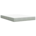 vidaXL Posteľ s boxspringom a matracom a LED Svetlosivá 140 x 190 cm – Obrázok 5