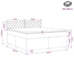 vidaXL Posteľ s boxspringom a matracom a LED Tmavozelená 140 x 200 cm – Obrázok 11