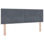 vidaXL Posteľ s boxspringom a matracom a LED Tmavosivá 140 x 200 cm – Obrázok 3
