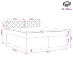 vidaXL Posteľ s boxspringom a matracom a LED Tmavozelená 140 x 200 cm – Obrázok 11