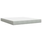 vidaXL Posteľ s boxspringom a matracom a LED Svetlosivá 180 x 200 cm – Obrázok 5