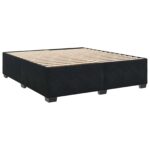 vidaXL Posteľ s boxspringom a matracom a LED Čierna 180 x 200 cm Zamat – Obrázok 4