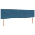 vidaXL Posteľ s boxspringom a matracom a LED Modrá 180 x 200 cm Zamat – Obrázok 3