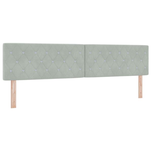 vidaXL Posteľ s boxspringom a matracom a LED Svetlosivá 200 x 200 cm – Obrázok 3