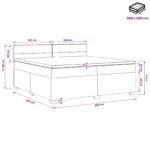 vidaXL Posteľ s boxspringom a matracom a LED Tmavozelená 200 x 200 cm – Obrázok 11
