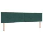 vidaXL Posteľ s boxspringom a matracom a LED Tmavozelená 200 x 200 cm – Obrázok 3