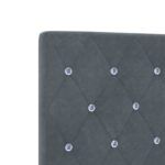 vidaXL Posteľ s boxspringom a matracom a LED Tmavosivá Jednoduchý – Obrázok 8