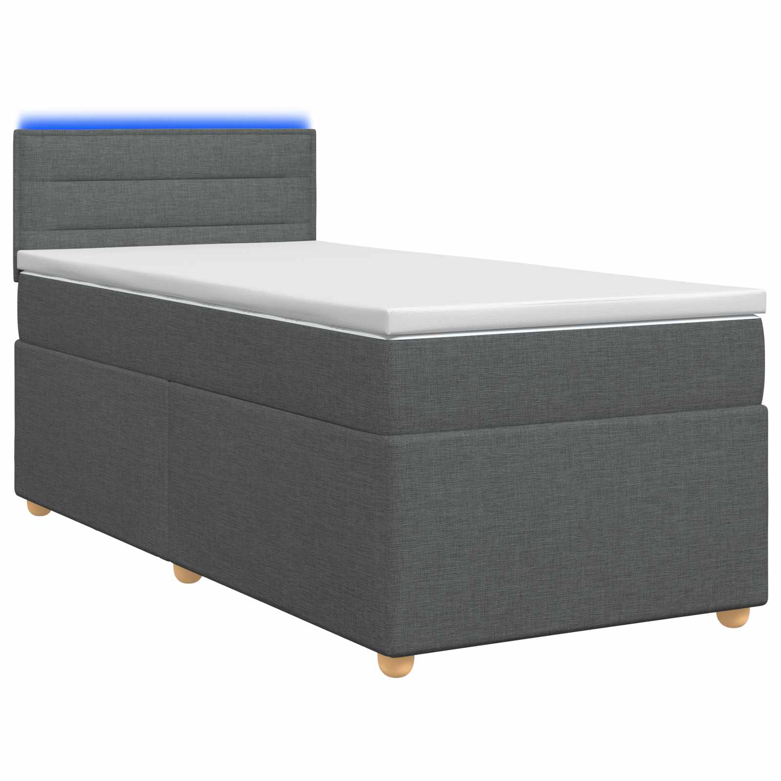 3452283_1.jpg vidaXL Posteľ boxspring s matracom Tmavosivá 80 x 200 cm Látka – Obrázok 1