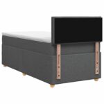 vidaXL Posteľ boxspring s matracom Tmavosivá 80 x 200 cm Látka – Obrázok 7