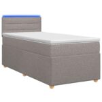 vidaXL Posteľ boxspring s matracom Sivohnedá 80 x 200 cm Látka