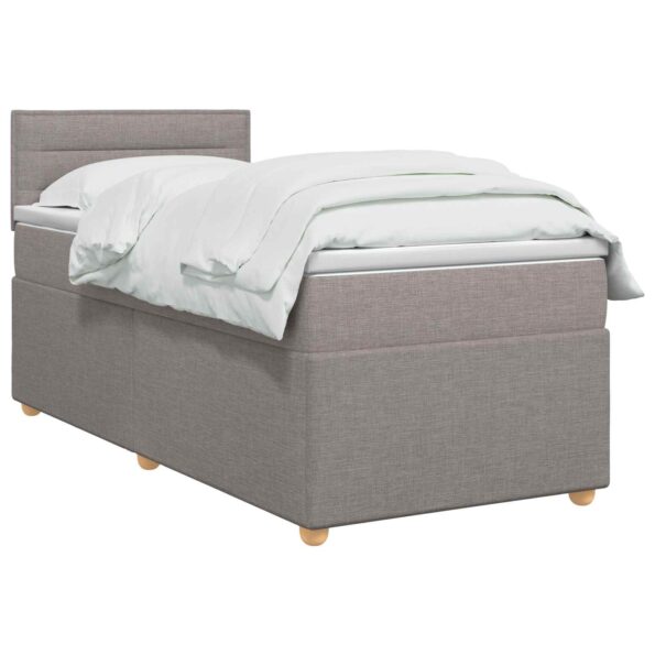 vidaXL Posteľ boxspring s matracom Sivohnedá 80 x 200 cm Látka – Obrázok 2
