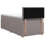 vidaXL Posteľ boxspring s matracom Sivohnedá 80 x 200 cm Látka – Obrázok 7