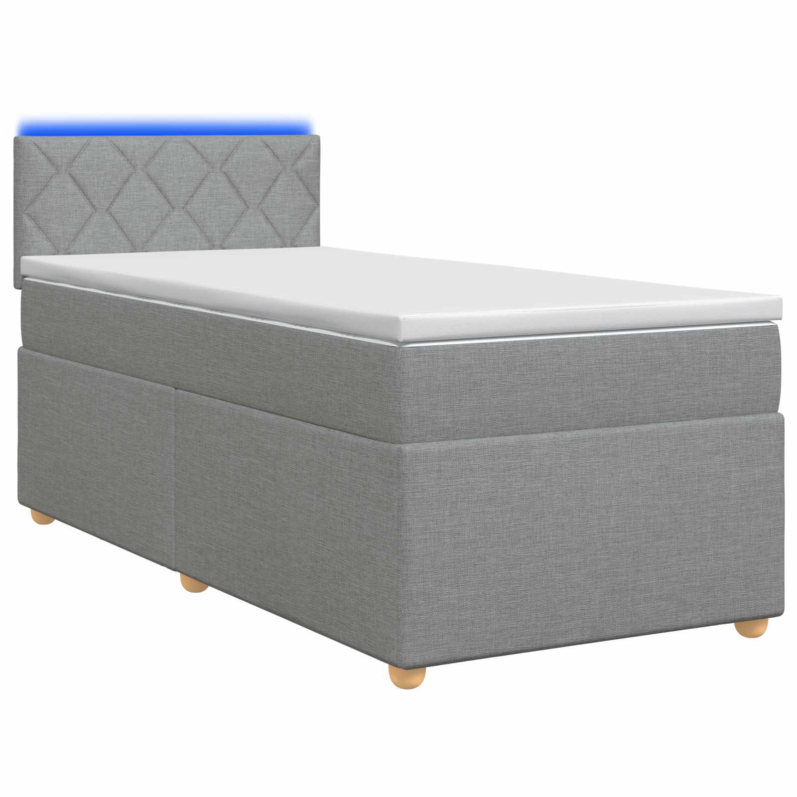 3452296_1.jpg vidaXL Posteľ boxspring s matracom Svetlosivá 80 x 200 cm Látka – Obrázok 1